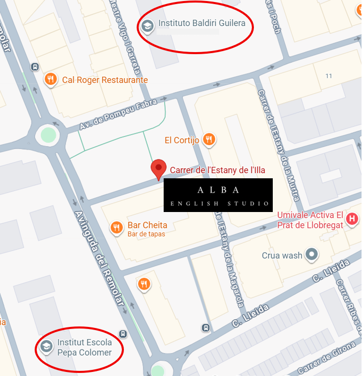Ubicación de Alba English Studio en El Prat de Llobregat